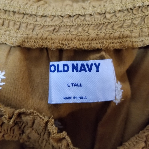 OLD NAVY Boho Off Shoulder Dress Color Ocher SIZE L TALL. - Picture 17 of 17